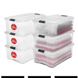 Lot de 12 Boîtes de Rangement avec Couvercle, Caisse Rangement Plastique,  Boîte Transparente Empilable, Boîte Rangement Chauss[72] - Cdiscount Maison