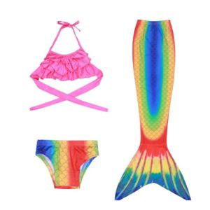 Costumes de Bain Queue de Sir/ène Filles Fishtail Costume Cosplay VGEBY1 3pcs Maillot de Bain Mer-Fille Enfants