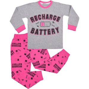 PYJAMA Enfants Filles Recharge Battery Imprime Pyjamas En