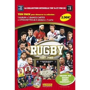 CARTE A COLLECTIONNER PANINI RUGBY 2017-2018 Album + 3 Pochettes + 1 Range cartes