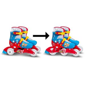 ROLLER IN LINE Patins en Ligne two in one - PAW PATROL - PAT PATROUILLE - 3 Roues - Tri skate et Roller in lin - Ajustable taille 27-30