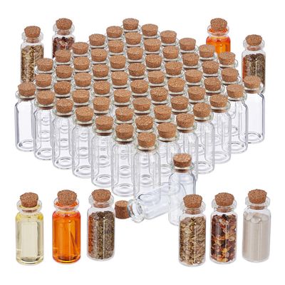 Relaxdays Bouteille En Verre, à Remplir, Lot Pratique De 6, Capacité De Chacune : 250 Ml Transparente 95025122