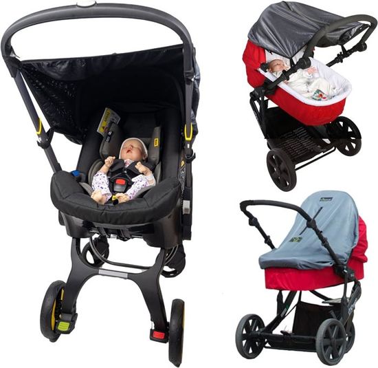 Parapluie Universel Pour Poussette TC BABY'S - Anti-UV, Réglable, 70 Cm De Diamètre, Fixation Rapide (Bleu)