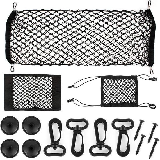 Filet Coffre Voiture Elastique Double Couche 110 X 40 Cm Filet