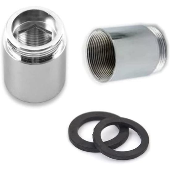 Lot De 2 Adaptateurs Robinet M24 Mâle Vers M22 Femelle Et 1/2'' - Laiton, Pour Arrosage Jardin Et Lavage Voiture