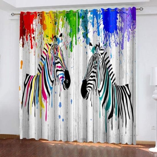 Rideaux Occultants San Francisco 3D - Lot De 2 - 117x229 Cm - Thermiques Et Anti-bruit - Chambre Enfant Adulte