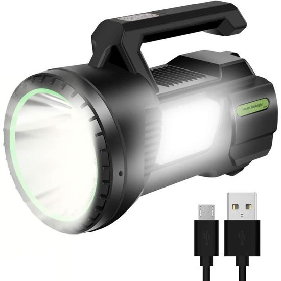 Lampe Torche LED Rechargeable 250 000 Lumens - Zoom, 3 Modes, Étanche IPX7, Batterie 20000mAh - 2