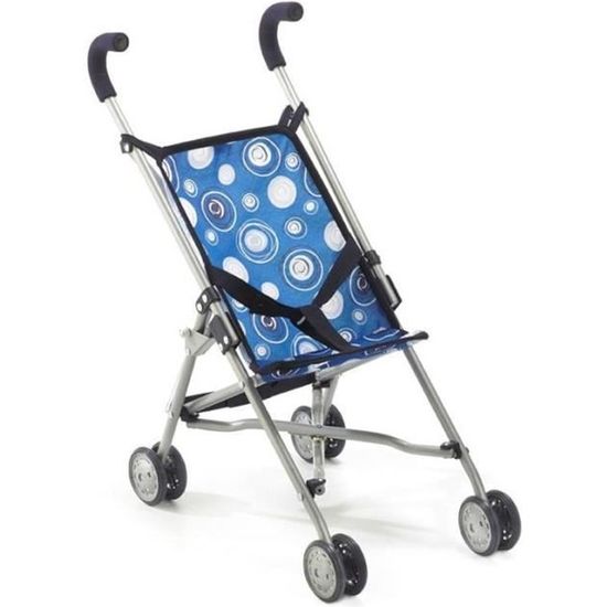 Mini buggy pour enfant - Bayer Chic 2000 - Modèle Roma - Design bleu avec motifs - Pliable et sécurisé
