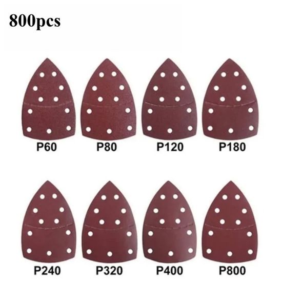 Serious Grit Lot De 25 Feuilles Abrasives Triangulaires Delta Grain 40 100 Mm X 150 Mm