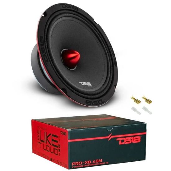 Altavoces Midrange SP Audio SP-EM8 8" - Par De 130W RMS, 4 Ohm, 97 DB, Para Coches, Cono De Papel Prensado