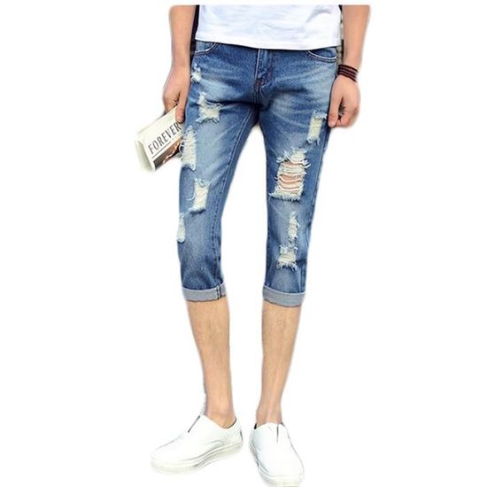 Pantacourt cheap homme slim