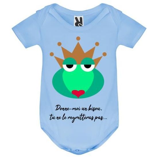 Body Bebe Bleu Bisous De Princesse Bebe Garcon Blanc Cdiscount Pret A Porter