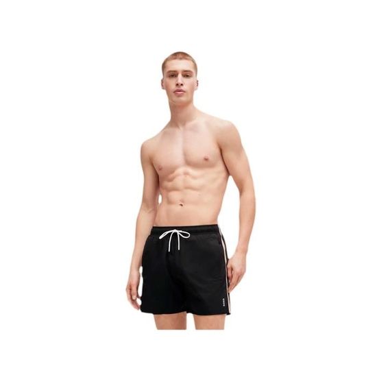 Maillot de bain Boss Homme Signature Noir Polyester Noir
