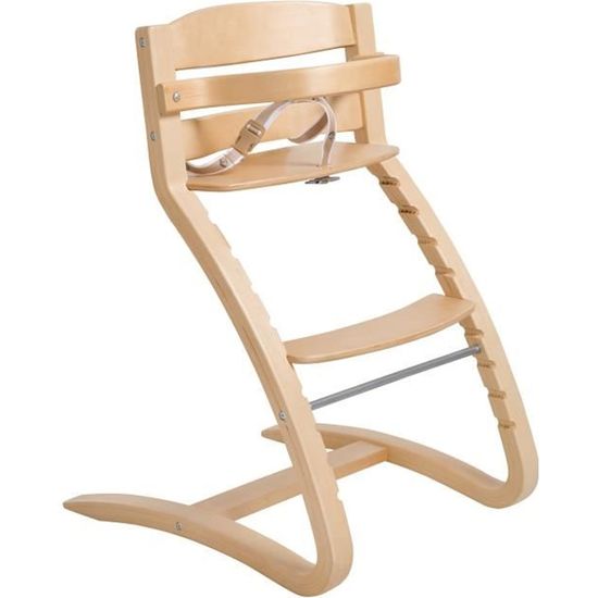 ROBA Chaise haute évolutive "Grow Up" moderne - en bois naturel