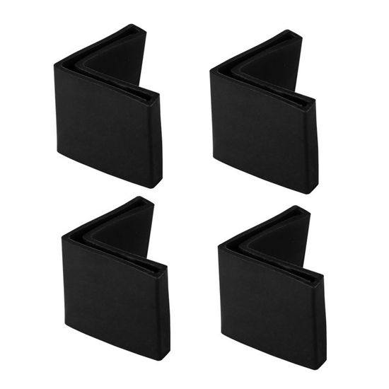 Lot de 4 embouts enveloppant pour cornière 30x30mm 3 cm noir patin pied angle