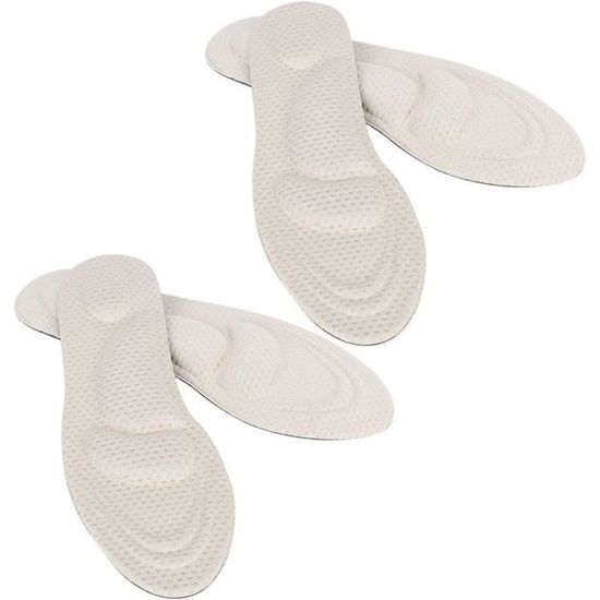 2 Paires Semelles Gel Soutien Voûte Plantaire - Pour Pieds Plats, Douleur Pied, Transparentes - 10