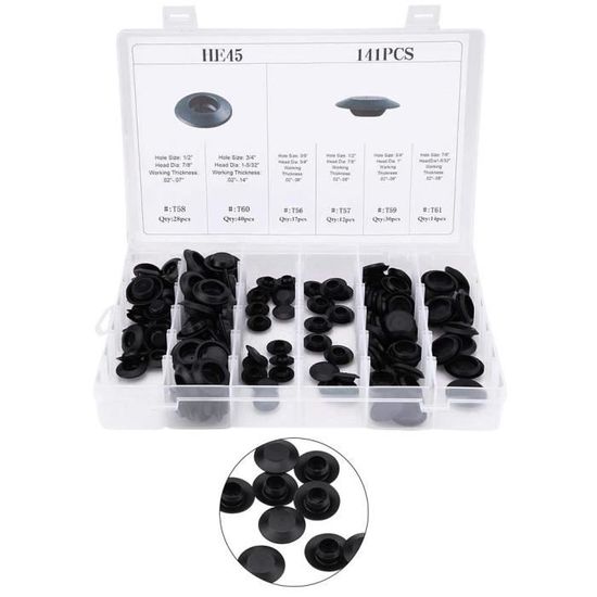 Kit de clips de retenue en nylon, rivets et fixations pour panneaux de garniture automobile, ensemble de rivets pour carrosserie de voiture - Chine Clips de retenue de voiture, kit de fixations