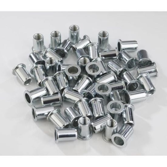 Jeu De 150 Rivets Filetés Aveugles M3 à M10 - Écrous à Riveter Tête Plate, Pour Bricolage Et Fixation