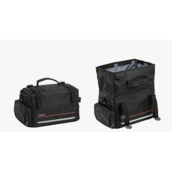 Sacoche vélo - volume de la sacoche 20L - fixation universel Velcro - emplacement porte bagage arrière - ccouleur noir