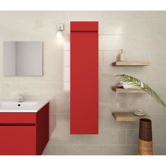 Luna Colonne De Salle De Bain L 25 Cm Rouge Mat Achat Vente