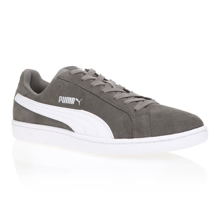 puma suede gris blanc