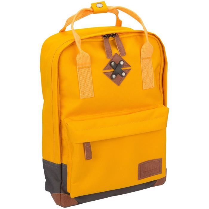 ABBEY Petit sac à dos en polyester 300T - Doublure 100% polyester - Dimensions 24 x 10 x 33 cm - Jaune