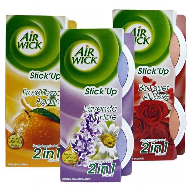 AIR WICK Stick-UP X2 Pezzi Deodorante Candele e Profumatori