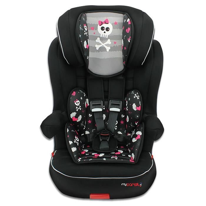Siège auto Imax Isofix, Groupe 1/2/3 (de 9 à 36 kg), Custo Monster girl, 3 étoiles ADAC, Fabriqué en France