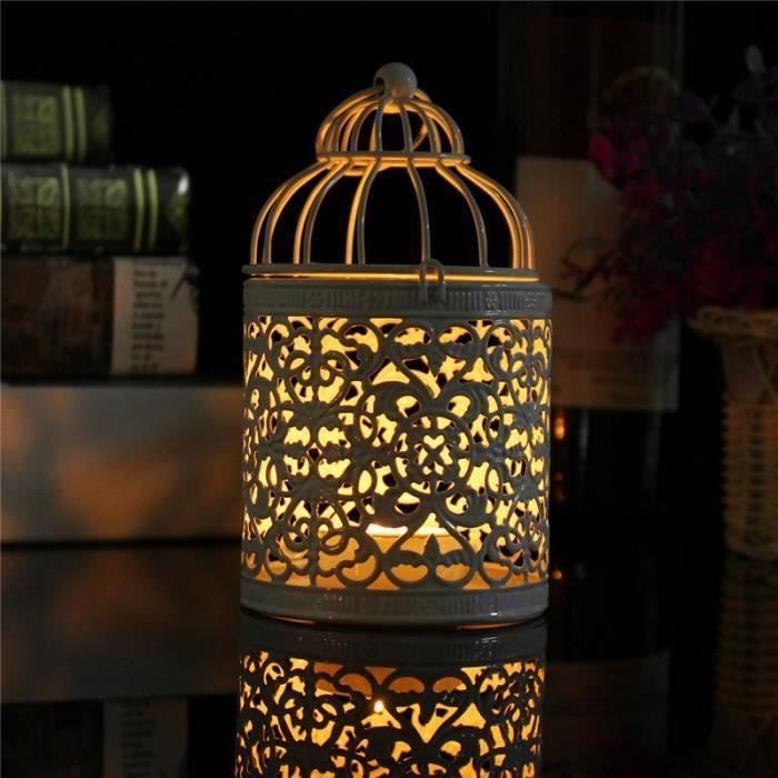 TEMPSA Métal Bougeoir Forme Cage Oiseau Pour Décoration Maiosn TYPE B