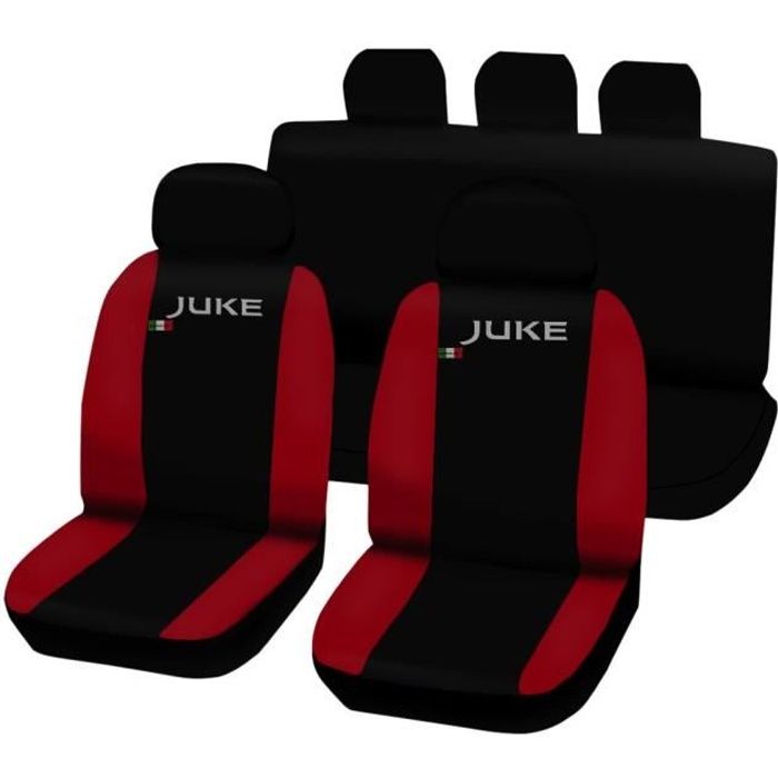 Lupex Shop Juke N.R Housses de siège auto bicolores, noir-rouge