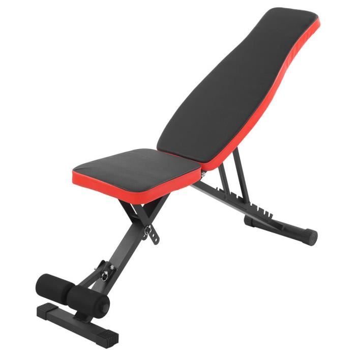 Banc de Musculation Pliable et Réglable Banc de Sports Gym Exercices Fitness FR