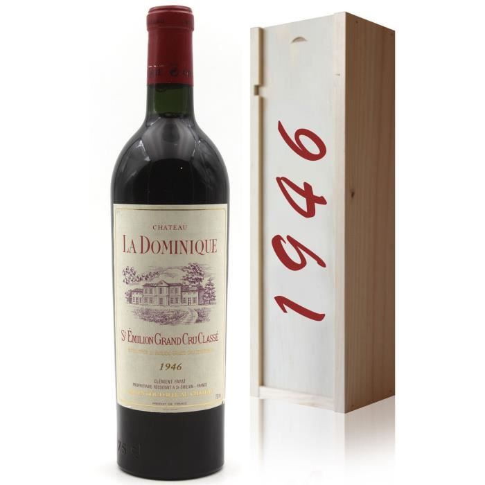 Coffret Château La Dominique 1946 Vin Rouge 75cl AOC Saint-Émilion