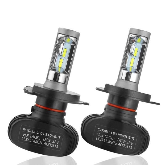 Émettant couleur 2pcs comprennent Socket H11 LED ampoule pour éclairage de voiture, 50W, 8000LM, 6500K, CSP,