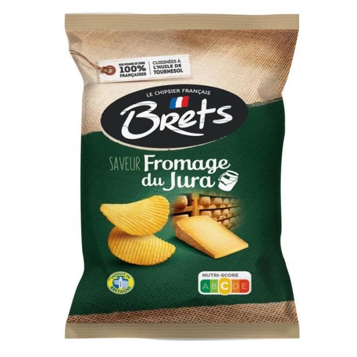 BRET'S - Chips Au Fromage Du Jura 125G - Lot De 4