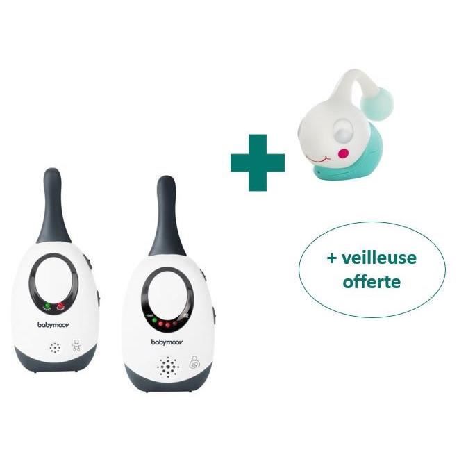 BABYMOOV Babyphone Audio Simply Care Gris + Veilleuse offerte