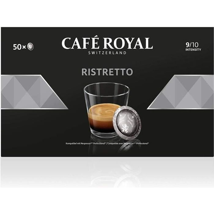 50 DOSETTES CAFE COMPATIBLES NESPRESSO PRO® - RISTRETTO - 1 Boite de 50 Dosettes Compatibles Nespresso Pro®