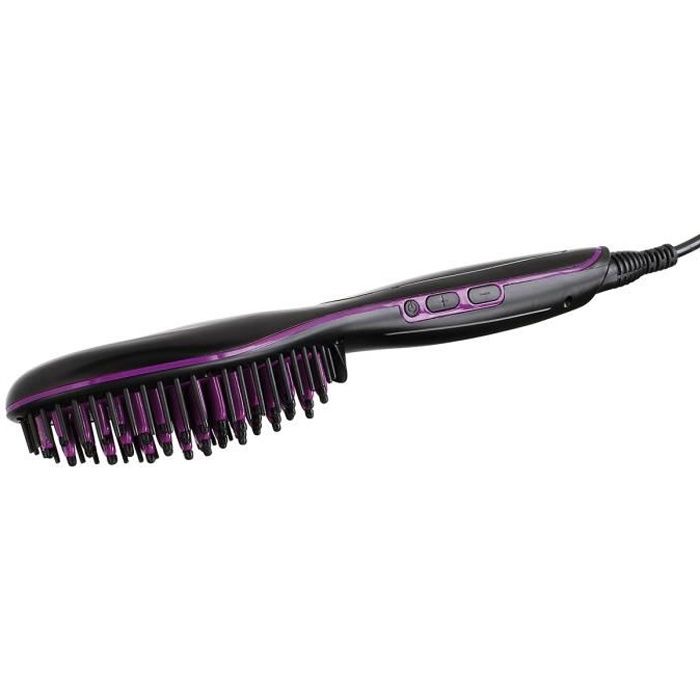 DOMOCLIP DOS141 Brosse lissante chauffante - Noir et Violet