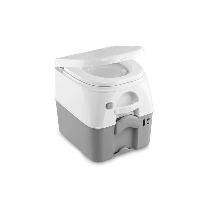 DOMETIC 976, Toilette portable, Blanc/Gris, Réservoir à matières de 18.9L, p387xh387xl334mm - 9108557681