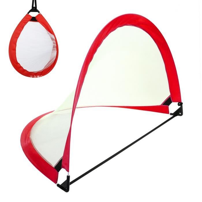 GETEK® mini-but de football portable pop up enfants football but de soccer enfant cage 1.2m rouge