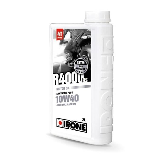 IPONE - Huile Moteur Synthétique Plus 4T 4000 Rs 10W40 2L