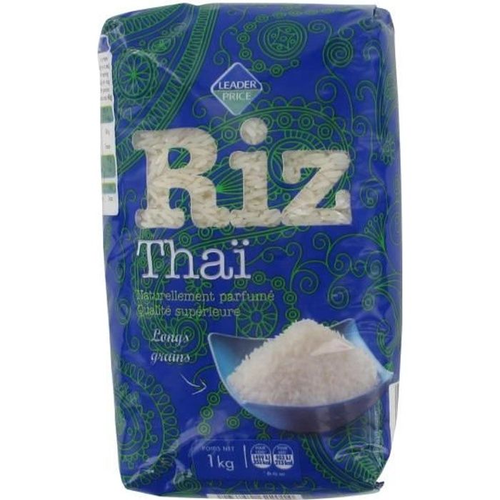 Riz thaï parfumé Leader Price - 1kg