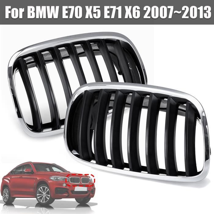 NEUFU 2PCS-Paire de calandre avant de voiture-Grille avant ABS BMW E70 X5/E71 X6 2007-2013