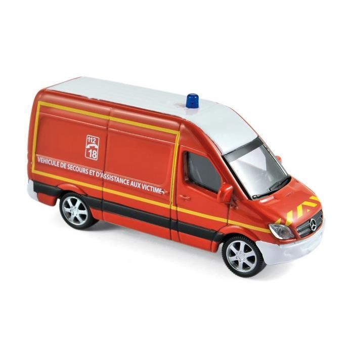Miniatures montées - Mercedes Sprinter Pompier 1/64 Norev