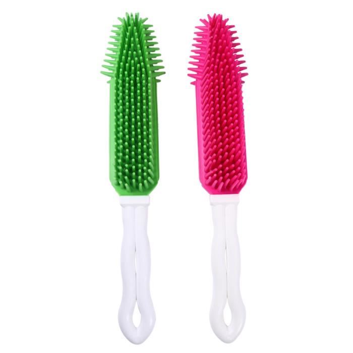 2 pièces peigne pour animaux de compagnie créatif doux épilation Silicone chien chat de BROSSE - GANT DE BROSSAGE - CARDE