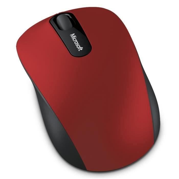 MICROSOFT Mobile Mouse - Souris optique - 3 boutons - Sans fil - Bluetooth 4.0 - Rouge