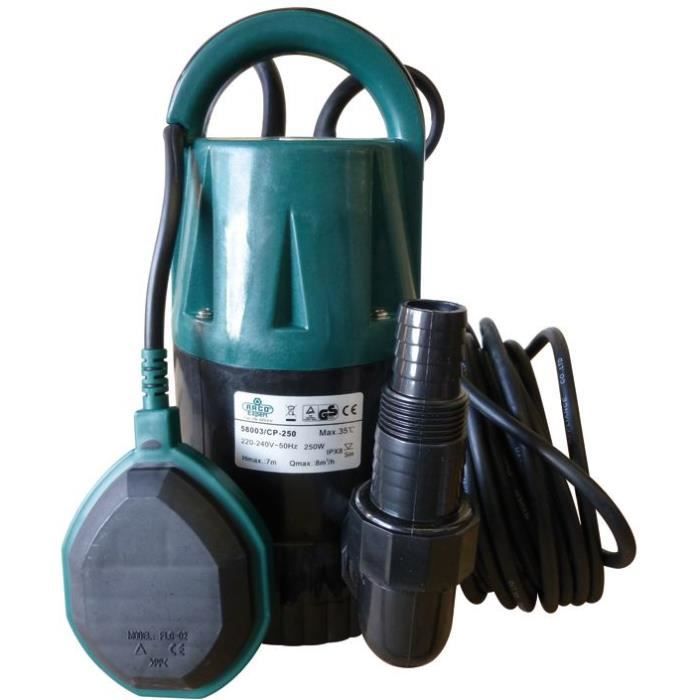 Pompe vide cave pour eau claire - 250 W - 8000 L/h - 0.7 bar