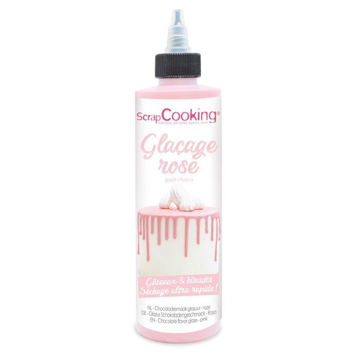 Glaçage goût chocolat 130 g - rose