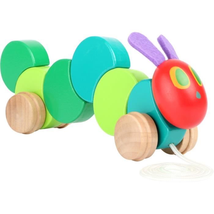 Small Foot Le Caterpillar traction chiffre bois Very Hungry 26 x 6 cm