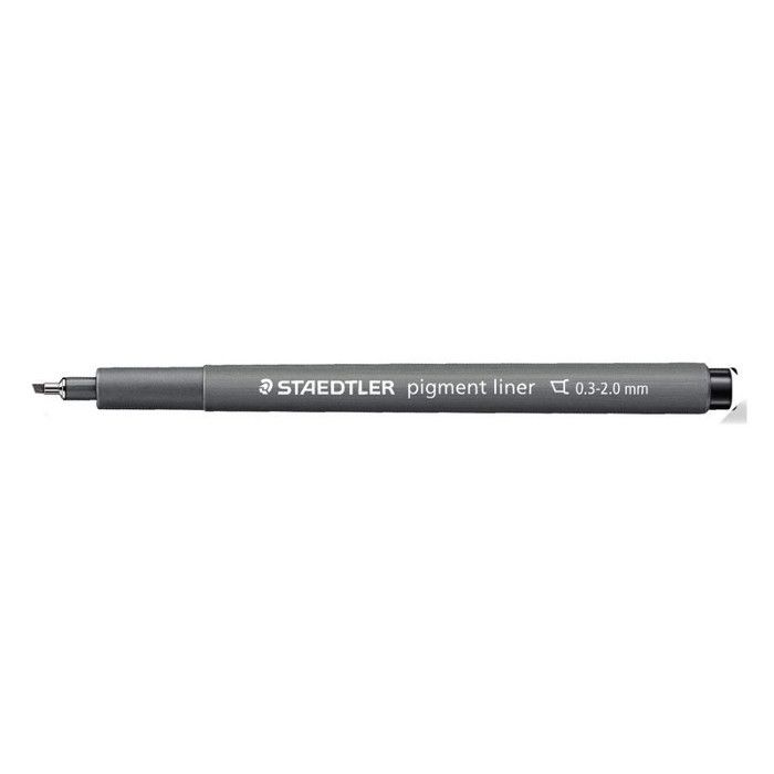 STAEDTLER pigment liner - Feutre fin - non permanent - noir - encre pigmentée - 0.3-2 mm