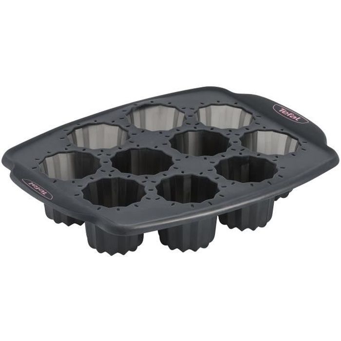 TEFAL J4172014 CRISPYBAKE Moule 10 cannelés silicone 29X21cm